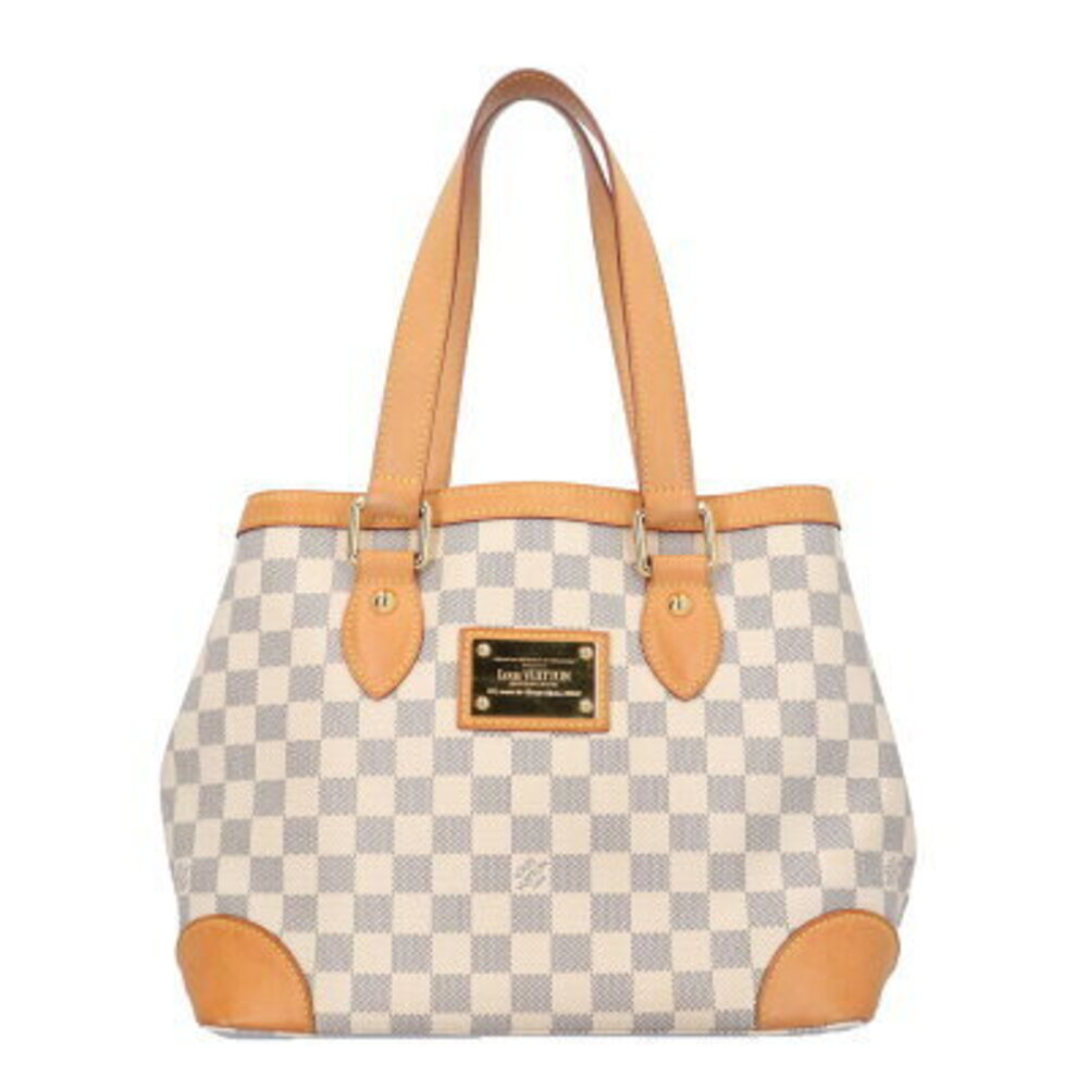 Louis Vuitton Hampstead Damier Azur White Shoulder Bag Canvas White